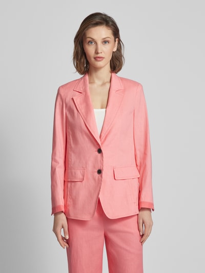 Marc Cain Blazer aus Leinen-Mix mit Pattentaschen Koralle 4