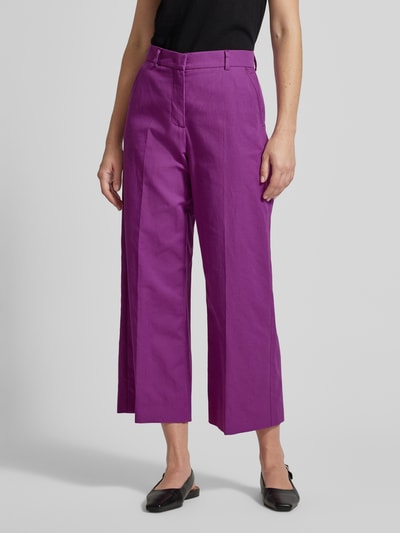 Weekend Max Mara Flared Cut Stoffhose mit Gürtelschlaufen Modell 'ZIRCONE' Violett 4