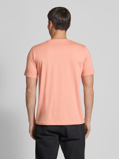 Fynch-Hatton T-Shirt mit Label-Stitching Lachs 5