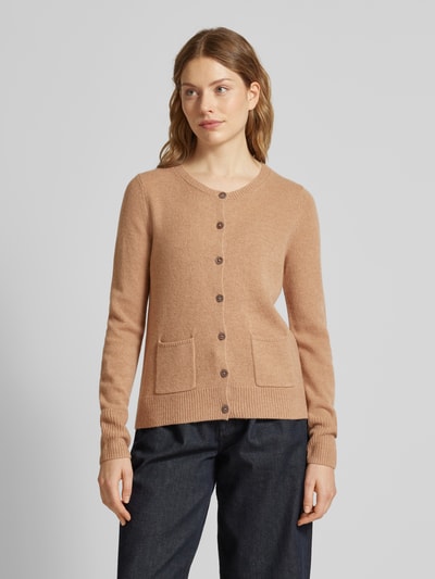 Christian Berg Woman Strickjacke mit aufgesetzten Eingrifftaschen Camel 4