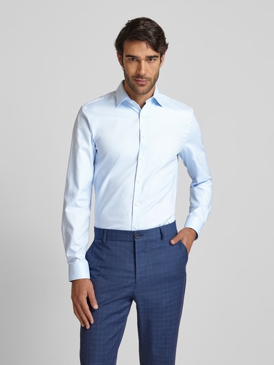 OLYMP No. Six Super slim fit zakelijk overhemd met kentkraag Bleu - 4