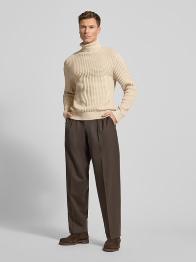 SELECTED HOMME Regular fit coltrui in wafelstructuur, model 'TOM' Offwhite - 1