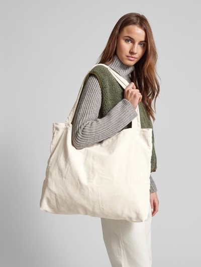 STUDIO NOOS Shopper aus Cord mit Trageriemen Ecru 1