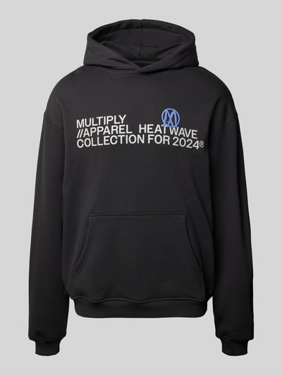 Multiply Apparel Oversized hoodie met labelprint Zwart - 2