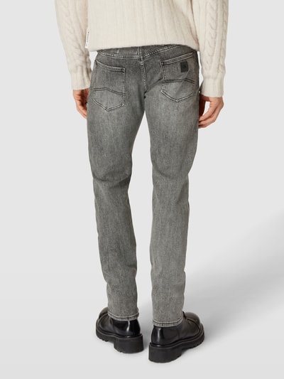 ARMANI EXCHANGE Slim Fit Jeans mit Label-Patches Mittelgrau 5