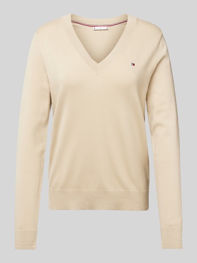 Tommy Hilfiger Strickpullover mit gerippten Abschlüssen Sand 2