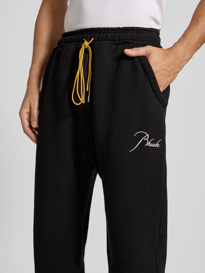RHUDE Sweathose von Logo-Stitching Black 3