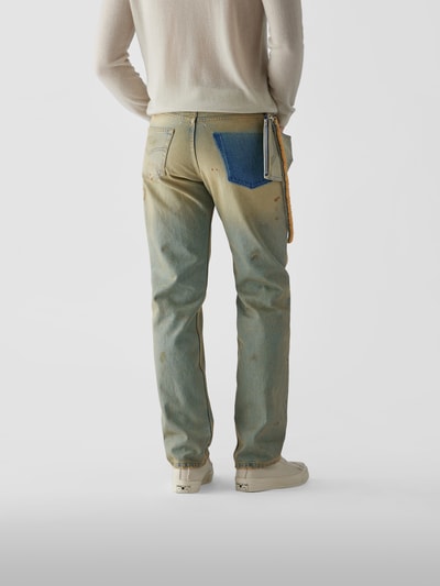 Maison Margiela Straight Fit Jeans im Used-Look Jeansblau 5