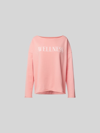 Juvia Oversized Sweatshirt mit Label-Print Rosa 2