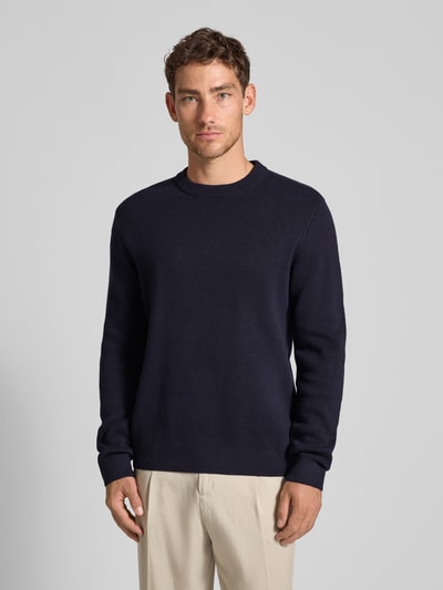 Jack & Jones Premium Strickpullover mit Rundhalsausschnitt Modell 'MILANO' Dunkelblau 4