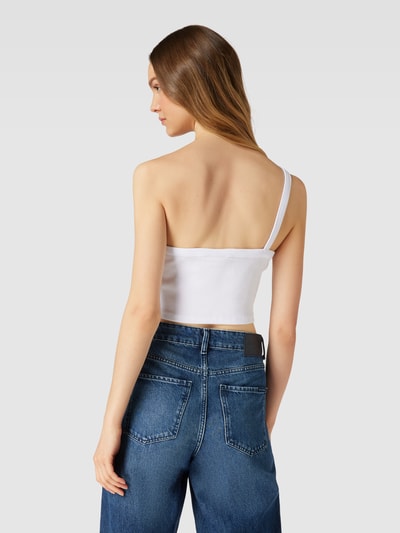 Noisy May Crop Top mit One-Shoulder-Träger Modell 'MAYA' Weiss 5
