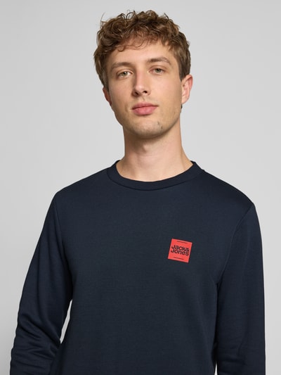 Jack & Jones Sweatshirt mit Label-Print Modell 'BRANDY' Marine 3