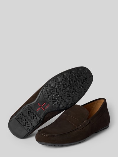 Produktfoto, Loafers aus Leder Modell 'KOSMOPOLIS RIP' von Geox in Braun mit profilierter Sohle, Schlupfform, Echtleder, Absatzhöhe 3 cm, Schafthöhe 6 cm, Schaftweite 5 cm, für Herren.