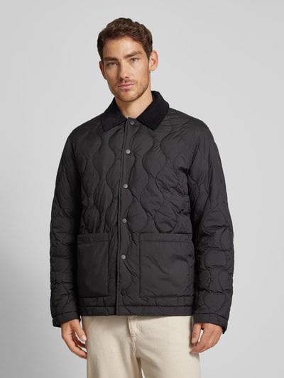 Jack & Jones Premium Steppjacke mit Druckknopfleiste Modell  'LUCA' Black 4