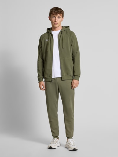 Under Armour Sweatjack met kangoeroezak Olijfgroen - 1