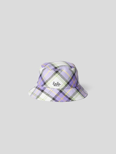 Lala Berlin Bucket Hat mit Tartan-Muster Lavender 4