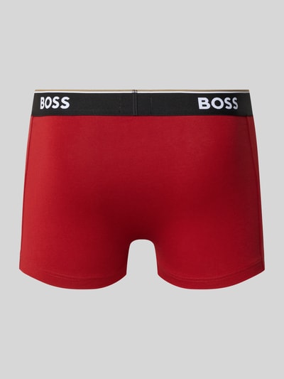 BOSS Regular Fit Trunks aus Baumwoll-Mix im 3er-Pack Rot 3