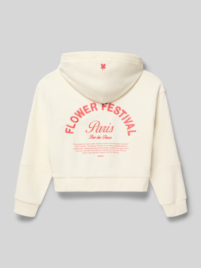 Garcia Regular Fit Hoodie mit Motiv-Stitching Ecru 3