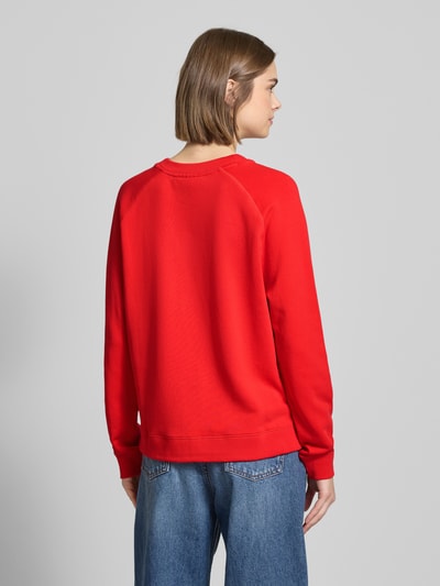 Marc O'Polo Denim Sweatshirt mit gerippten Abschlüssen Rot 5