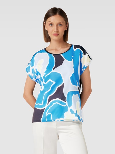 OPUS T-shirt met all-over motief, model 'Sintenso' Blauw - 4