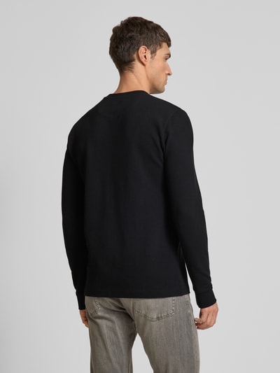 Christian Berg Men Longsleeve mit Label-Stitching Black 5