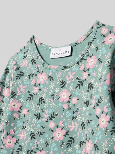 DANAMADE Sukienka mini z okrągłym dekoltem model ‘MILA’ Miętowy 2