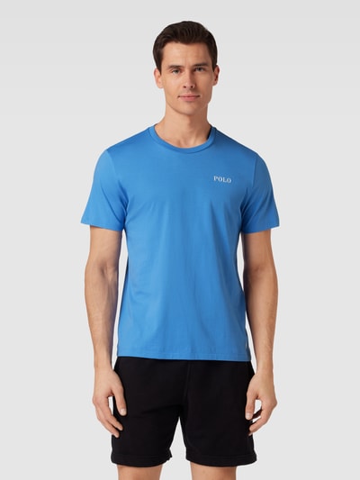 Polo Ralph Lauren Underwear T-shirt z nadrukiem z logo model ‘LIQUID COTTON’ Błękitny 4