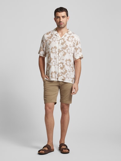 MAC Regular Fit Shorts mit Tunnelzug Camel 1