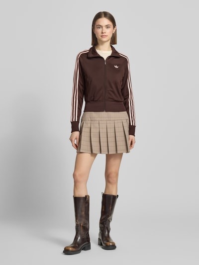 adidas Originals Regular Fit Sweatjacke mit Logo-Stitching Schoko 1