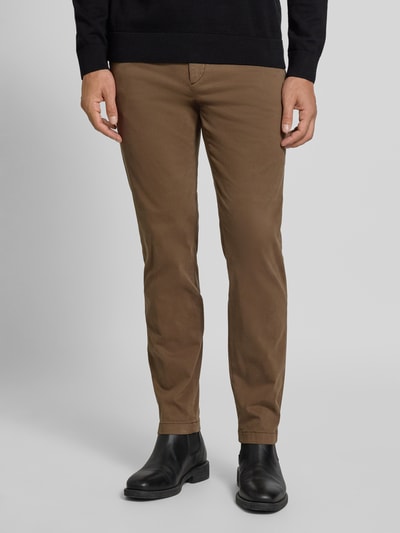 g1920 Chino met Franse steekzakken, model 'Tybalt' Middenbruin - 4