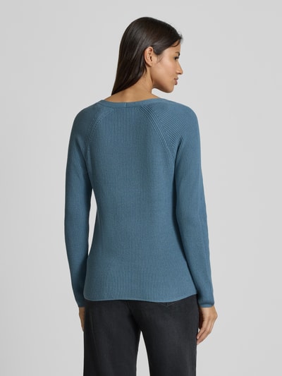 Zero Strickpullover mit V-Ausschnitt Hellblau 5