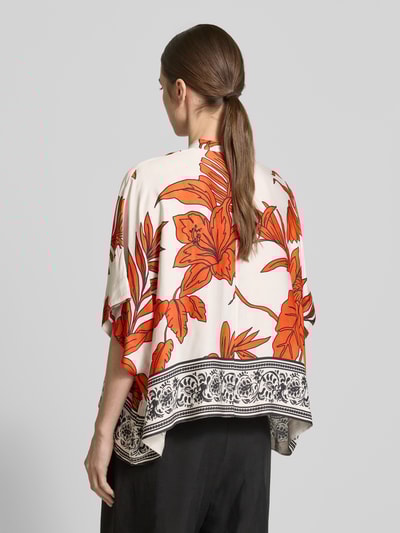 Emily Van den Bergh Relaxed fit blouse van viscose met opstaande kraag Oranje - 5