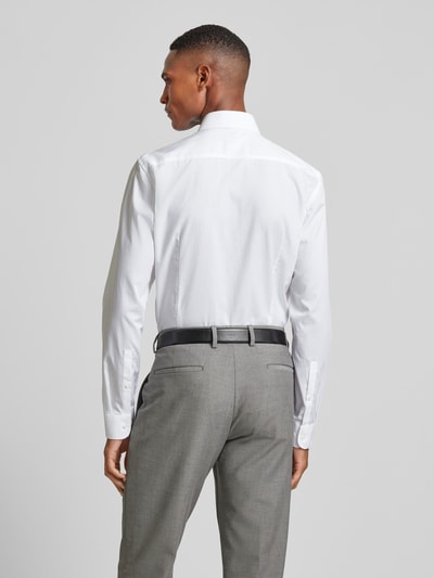 Jake*s Super Slim Fit Businesshemd aus Popeline Weiss 5