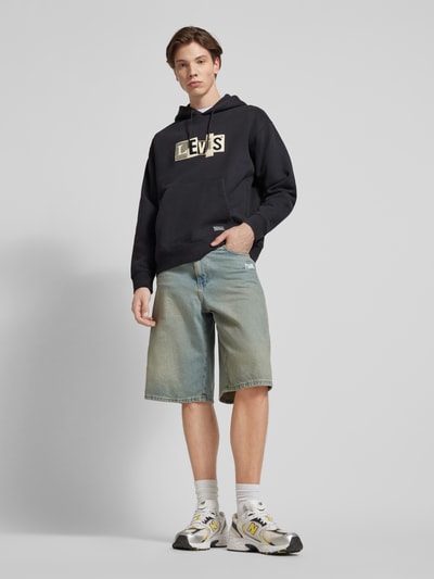 Levi's® Hoodie met labelpatch, model 'SKATE' Zwart - 1