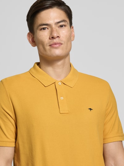 Fynch-Hatton Regular Fit Poloshirt mit Logo-Stitching GELB 3