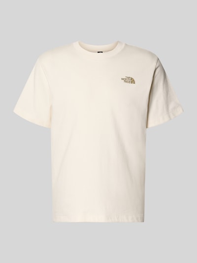 Productfoto, Relaxed Fit T-shirt uit puur katoen van The North Face, heren T-shirt met ronde hals, labelprint, ruglengte maat M 72 cm
