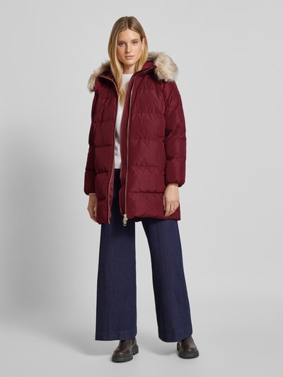 Tommy Hilfiger Gewatteerde jas met capuchon Bordeaux - 1