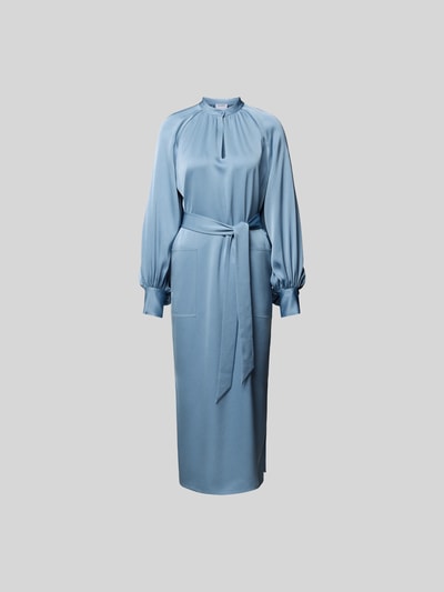 Filippa K Midikleid mit Raffungen Hellblau 2