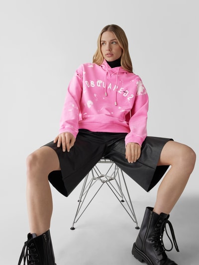 Dsquared2 Oversized Hoodie im Destroyed-Look Pink 6