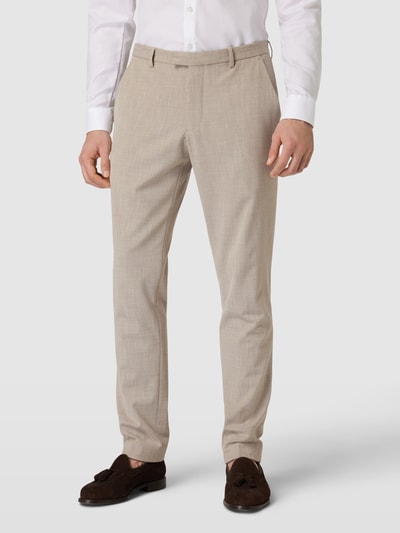 Christian Berg Men Regular fit pantalon met achterzakken Beige - 4