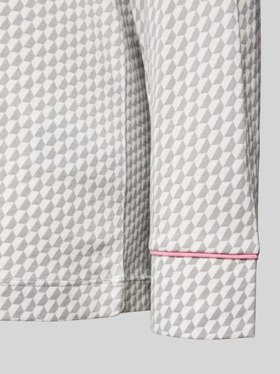 Christian Berg Woman Pyjama-Oberteil mit Brusttasche Mittelgrau 2