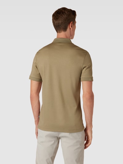BOSS Slim Fit Poloshirt mit kurzer Knopfleiste Modell 'Parlay' Schilf 5