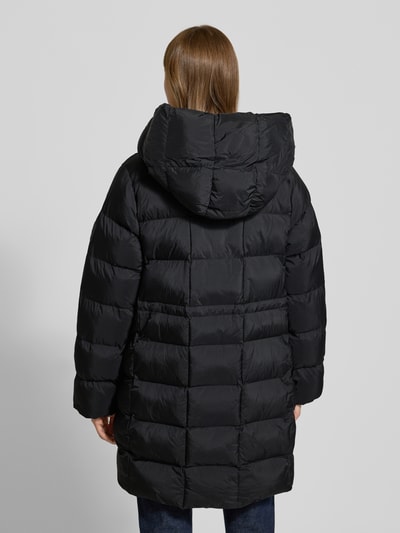 Calvin Klein Womenswear Glanzende gewatteerde lange jas met capuchon Zwart - 5