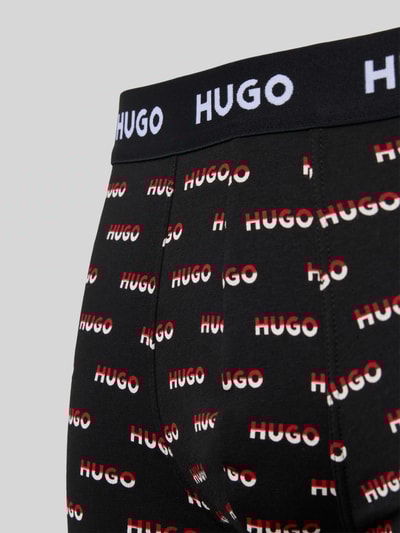 HUGO Boxershorts mit elastischem Logo-Bund im 3er-Pack Rot 2