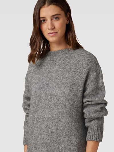 Weekend Max Mara Oversized Strickpullover in Überlänge Modell 'XANADU' Mittelgrau Melange 3