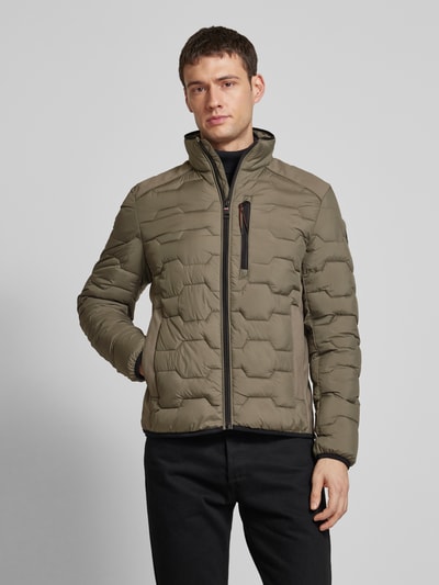 Tom Tailor Regular Fit Steppjacke mit Stehkragen Oliv 4