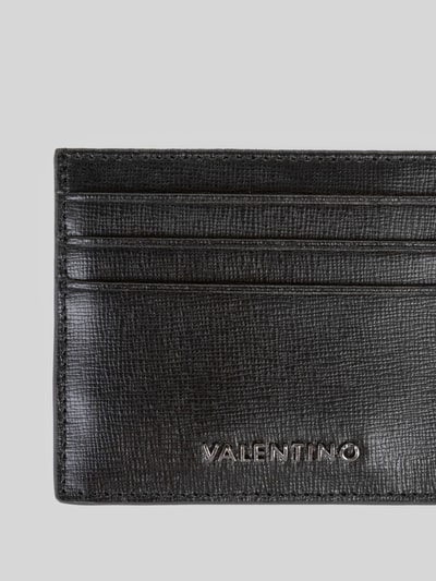 Valentino Bags Kartenetui aus Rindsnappa mit Kartenfächern Black 2