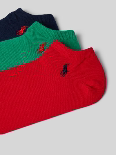 Polo Ralph Lauren Underwear Sneakersokken met labelstitching in een set van 3 paar Groen - 2