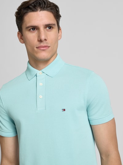 Tommy Hilfiger Koszulka polo o kroju slim fit z wyhaftowanym logo model ‘1985’ Jasnoturkusowy 3