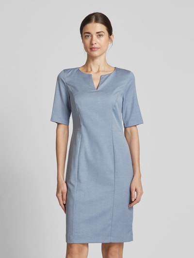 Christian Berg Woman Selection Knielanges Kleid mit Strukturmuster Hellblau 4